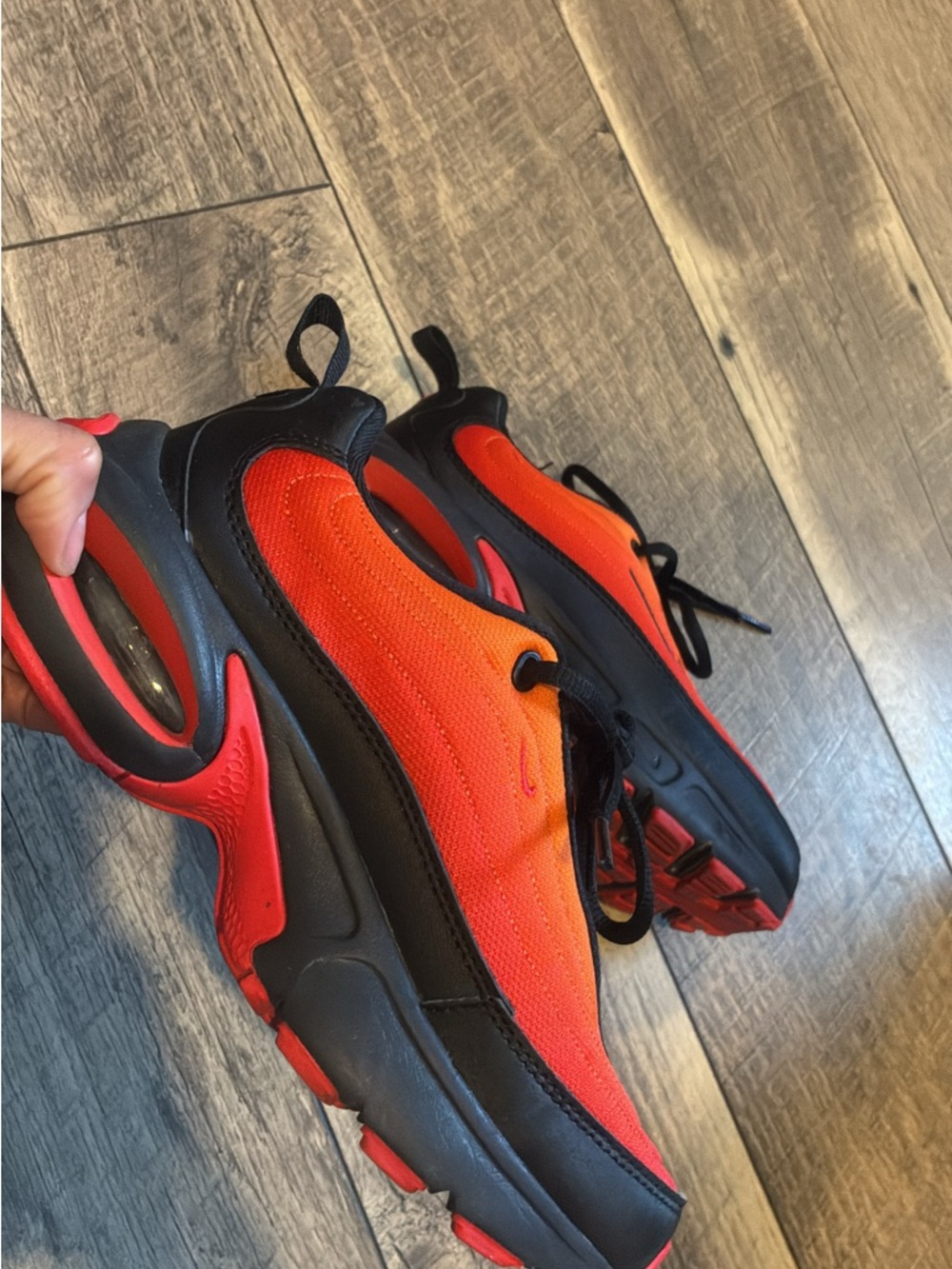 Nike Women's Black & Orange Low-Top Athletic Sneakers